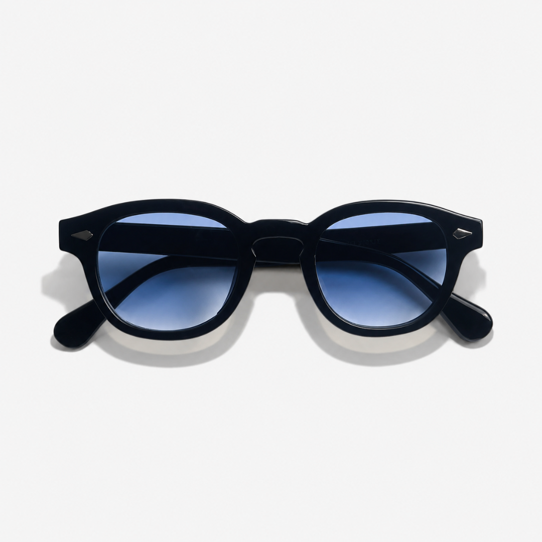 Grecia - Gafas de Sol Redondas Azul