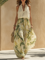 Gregoria - Conjunto estampado de lirios elegante