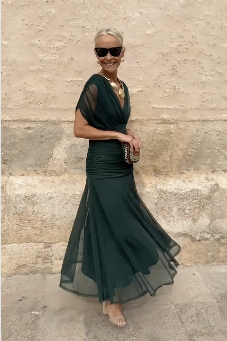 Isabel - Vestido Largo de Fiesta con Escote en V