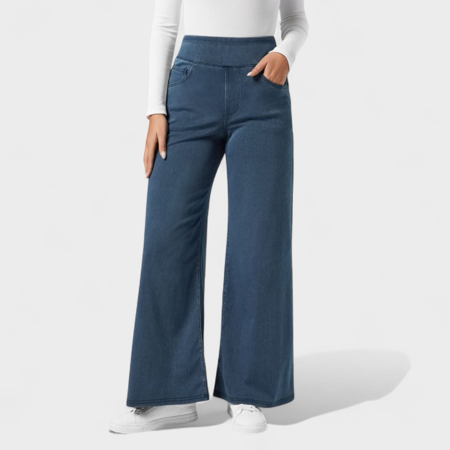 Carlota - Pantalones de mezclilla de corte ancho
