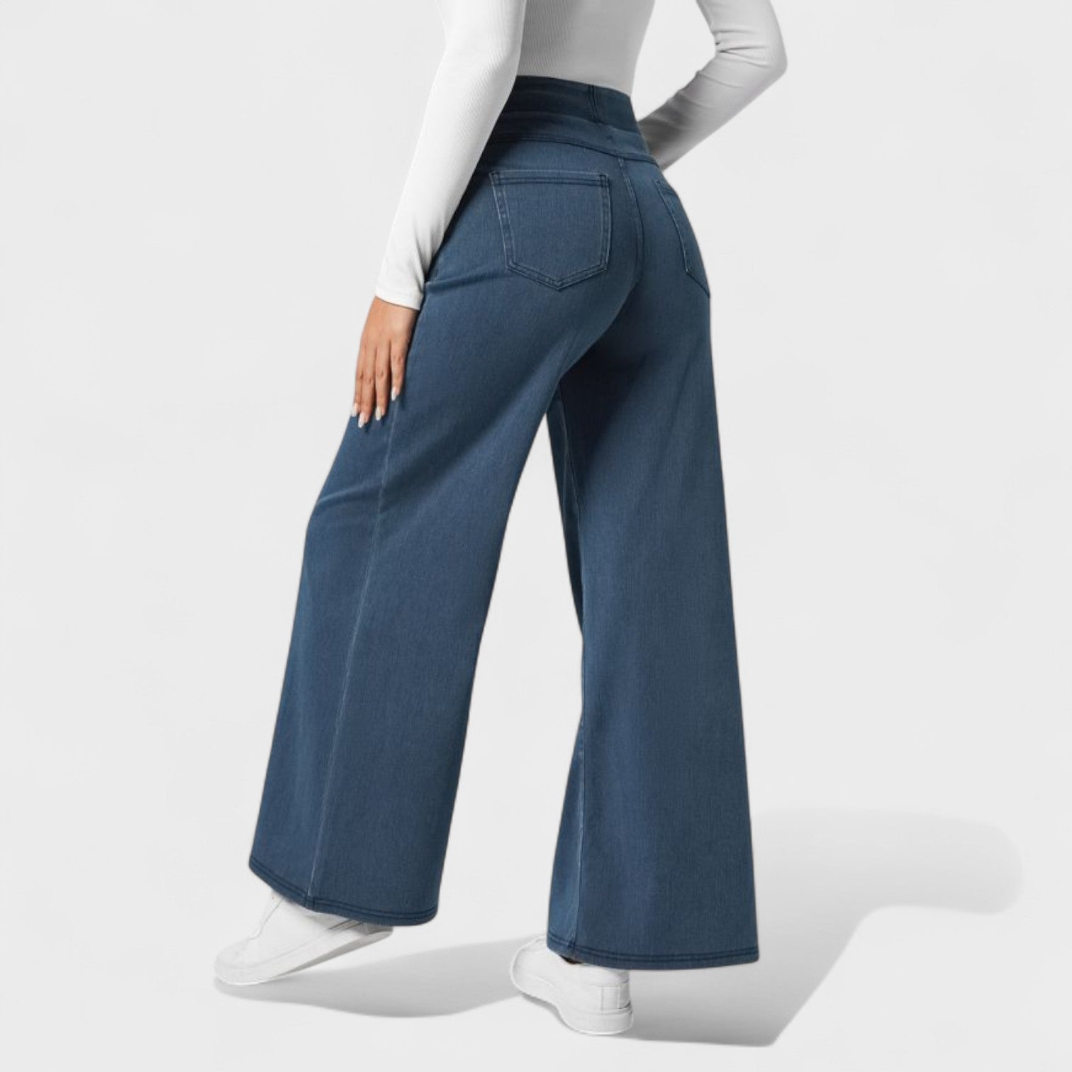 Carlota - Pantalones de mezclilla de corte ancho