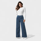 Carlota - Pantalones de mezclilla de corte ancho