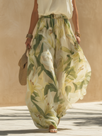 Gregoria - Conjunto estampado de lirios elegante