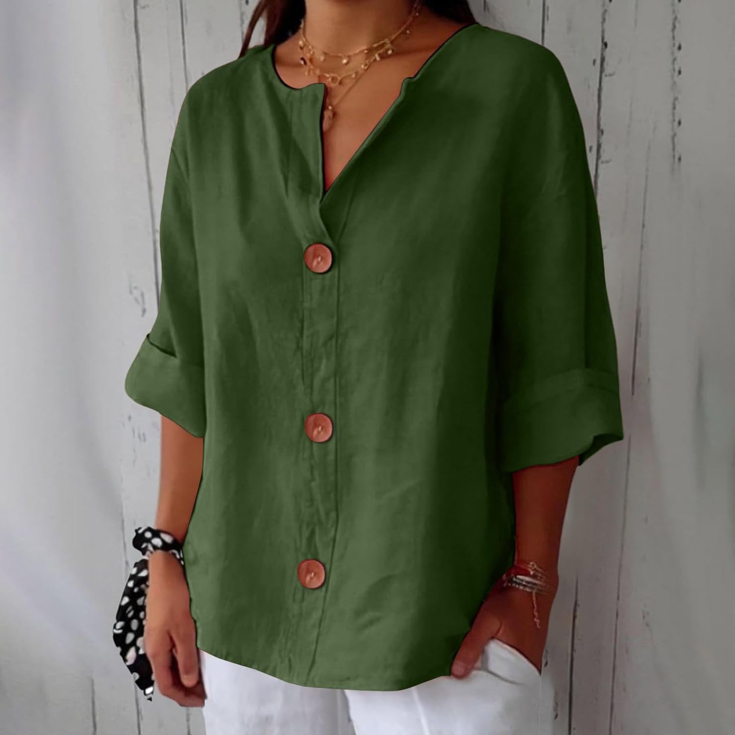 Zulema - Camisa de Cuello en V