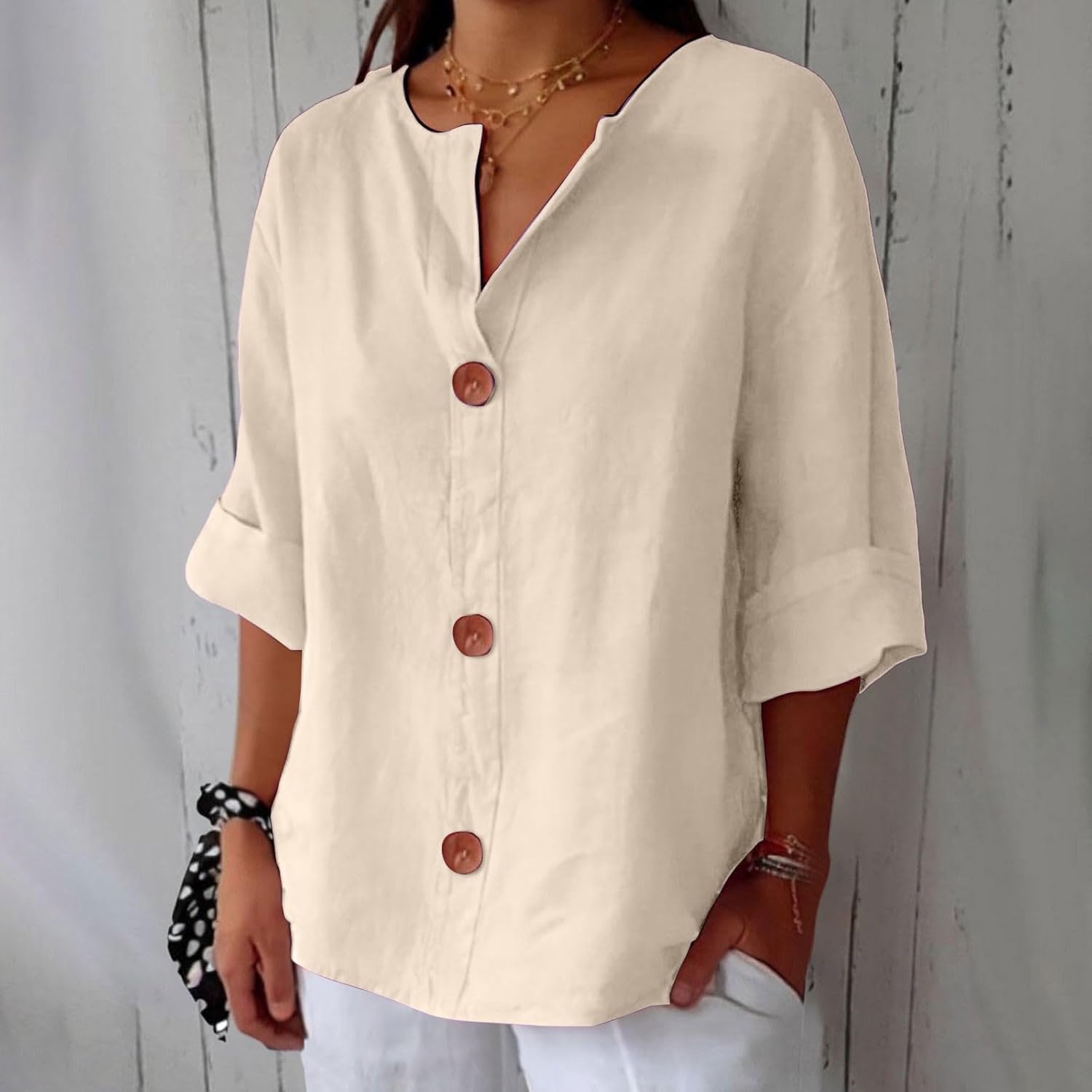 Zulema - Camisa de Cuello en V