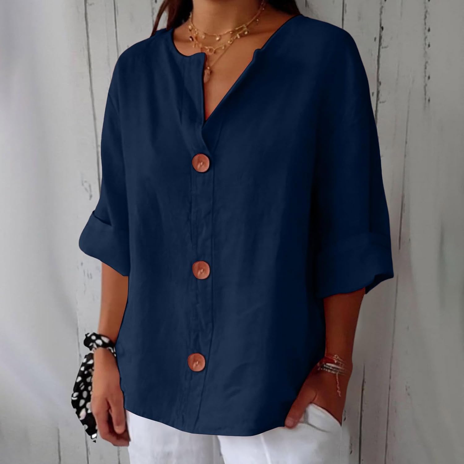 Zulema - Camisa de Cuello en V