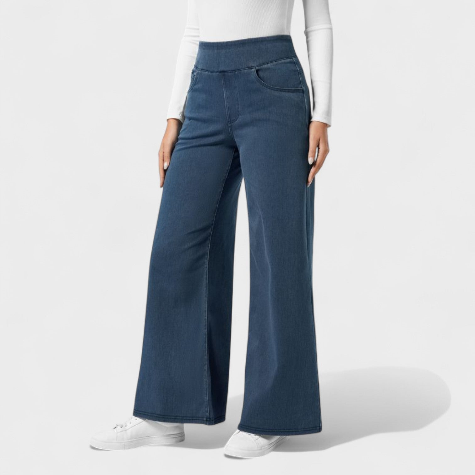 Carlota - Pantalones de mezclilla de corte ancho