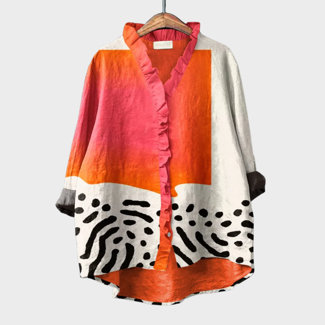 Blanca - Elegante Blusa de Verano en Lino