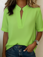 Lana - Camisa de Manga Corta Relaxed