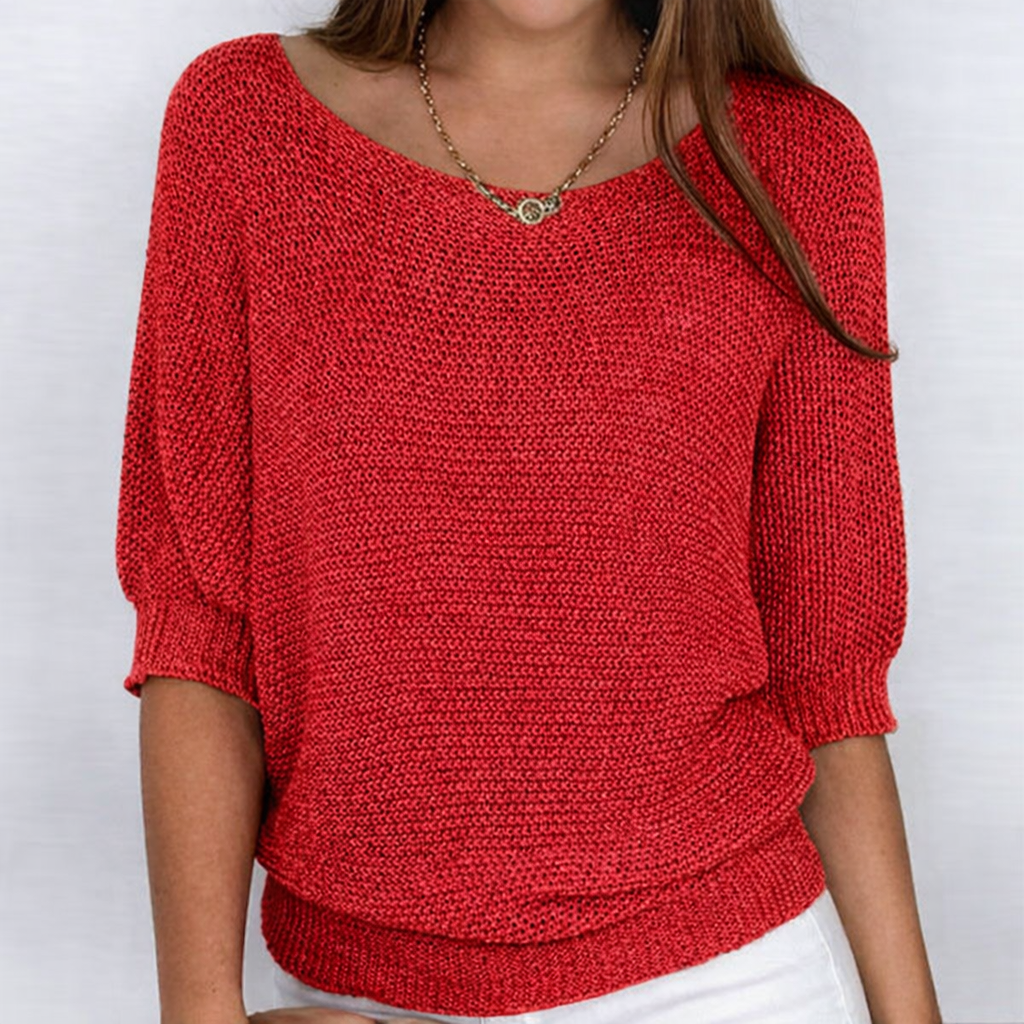 Teodora - Jersey elegante de punto trenzado