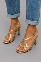 Emily - Sandalias de Tacón Golden Summer