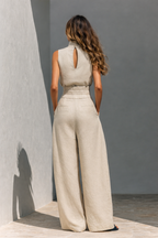 Maria - Conjunto Minimalista con Top y Pantalón Ancho