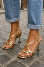 Emily - Sandalias de Tacón Golden Summer