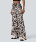 Luciana - Pantalón de cintura alta con estampado de leopardo