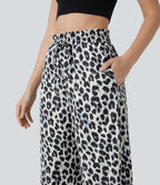Luciana - Pantalón de cintura alta con estampado de leopardo