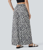 Luciana - Pantalón de cintura alta con estampado de leopardo