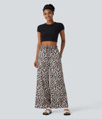 Luciana - Pantalón de cintura alta con estampado de leopardo