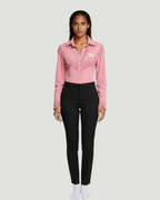 Pilar - Blusa efecto ante con flecos y botones