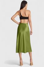 Marcelina - Falda Midi con Cintura Alta