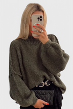 Camila - Jersey de Punto Oversized con Mangas Globo