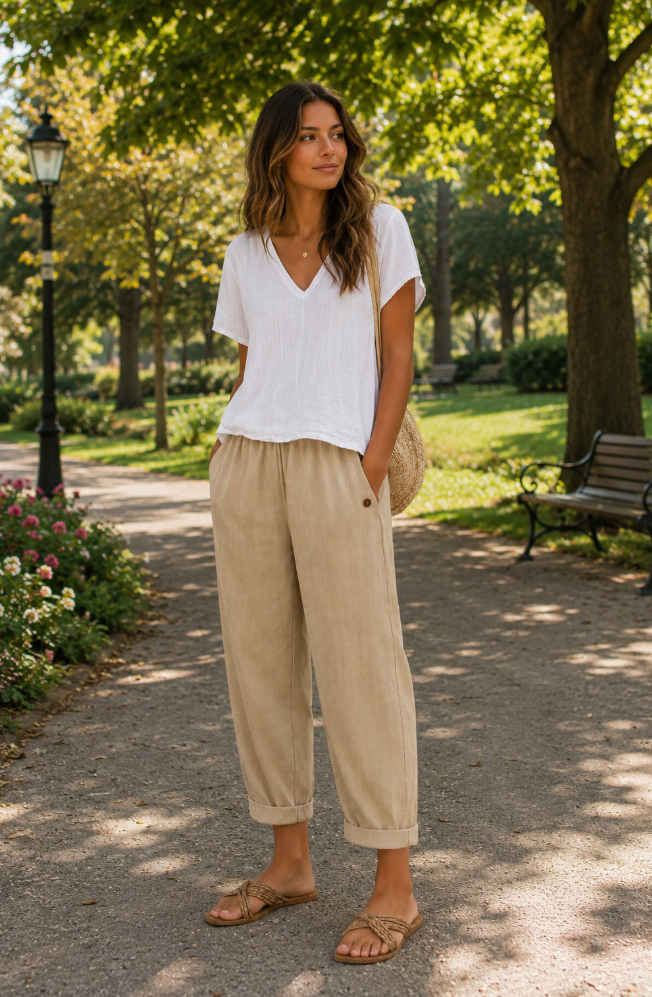 Valeria - Pantalón de Lino Ligero