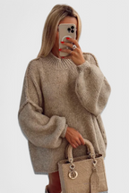 Camila - Jersey de Punto Oversized con Mangas Globo
