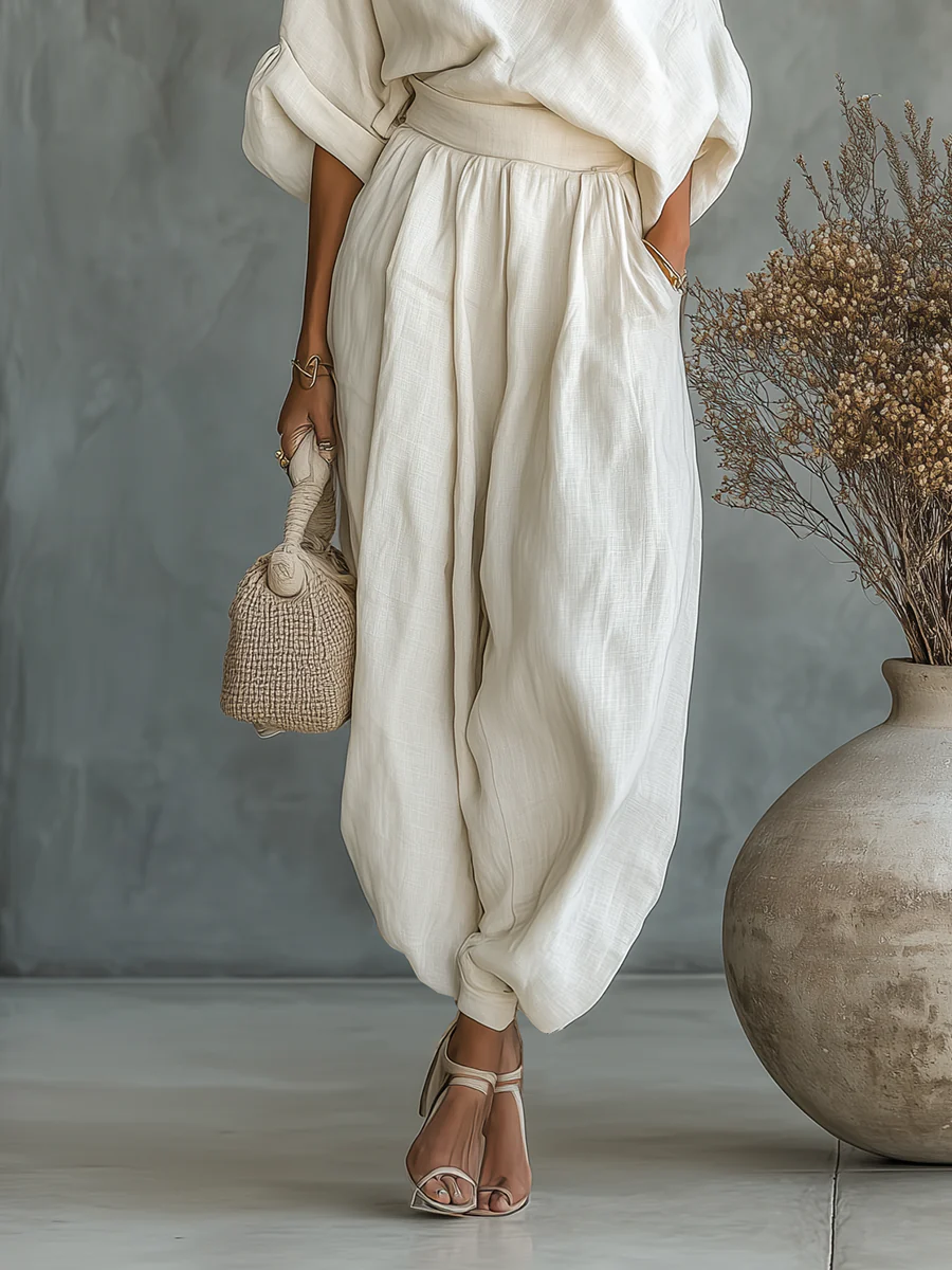 Nuria - Conjunto Elegante de Dos Piezas Asimétrico