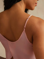 Mariana - Conjunto de seda pura de color sólido con tirantes finos