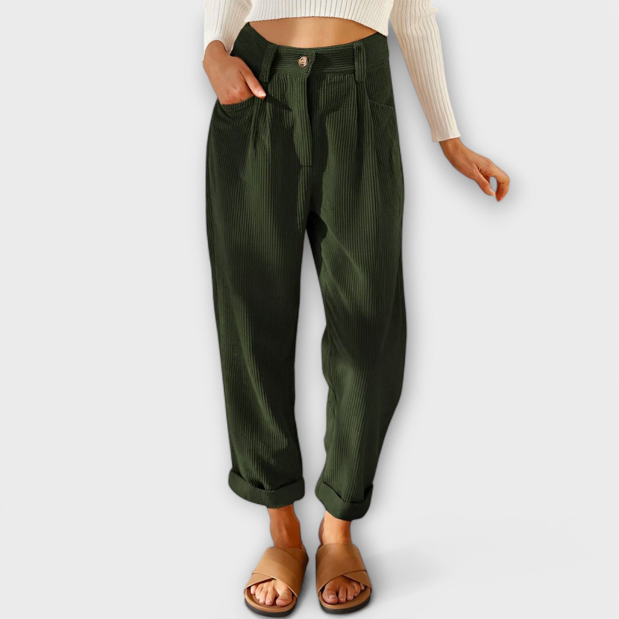 Alicia - Pantalones de pana modernos
