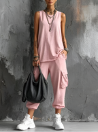 Amaia - Conjunto Casual Suave con Bolsillos
