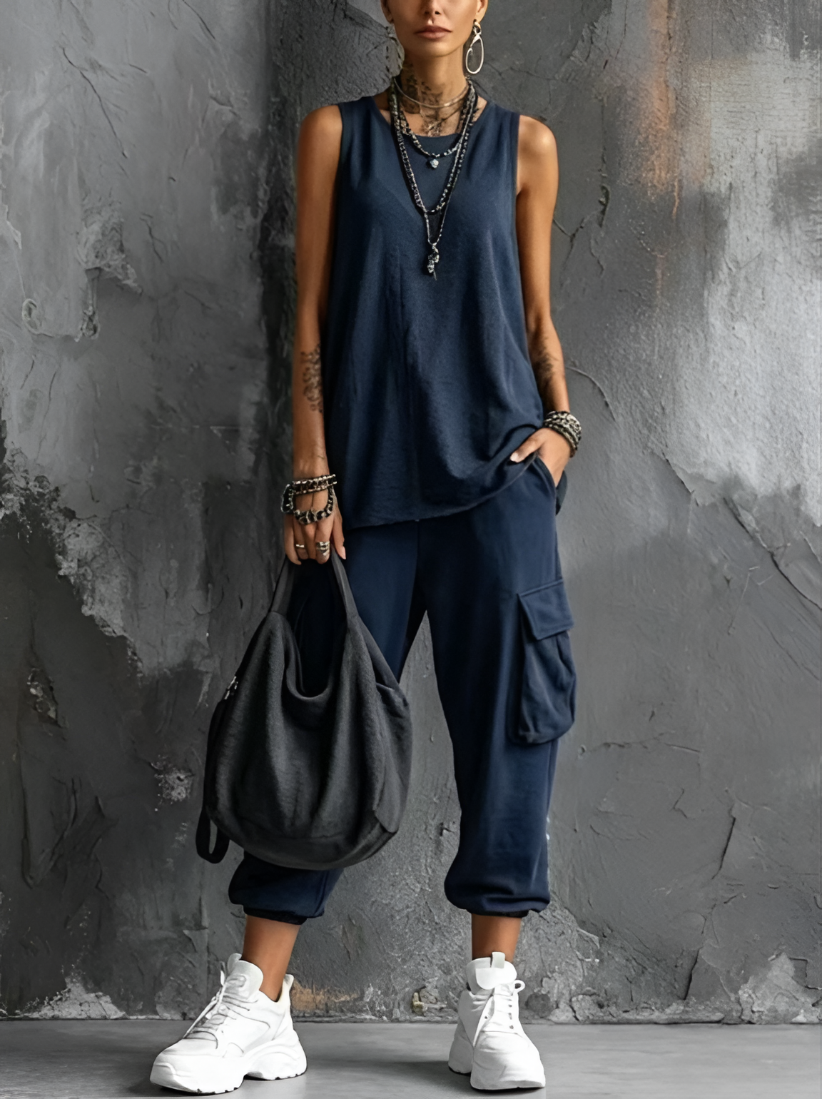 Amaia - Conjunto Casual Suave con Bolsillos