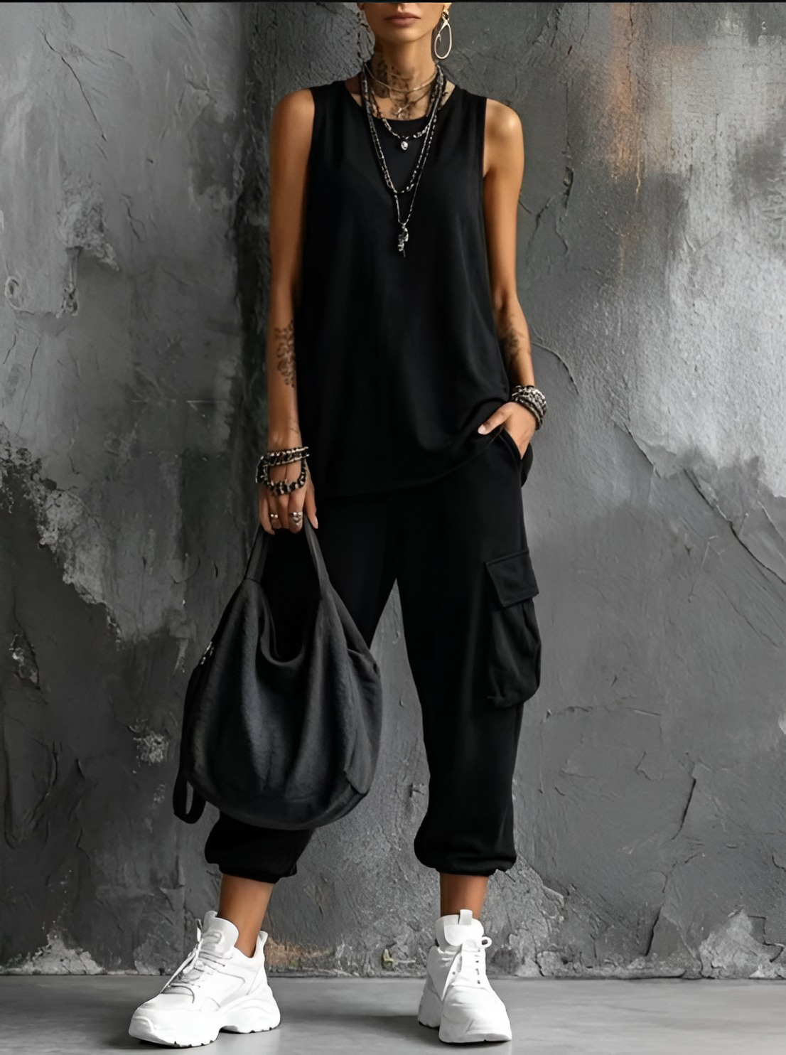 Amaia - Conjunto Casual Suave con Bolsillos