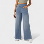 Carlota - Pantalones de mezclilla de corte ancho