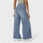 Carlota - Pantalones de mezclilla de corte ancho