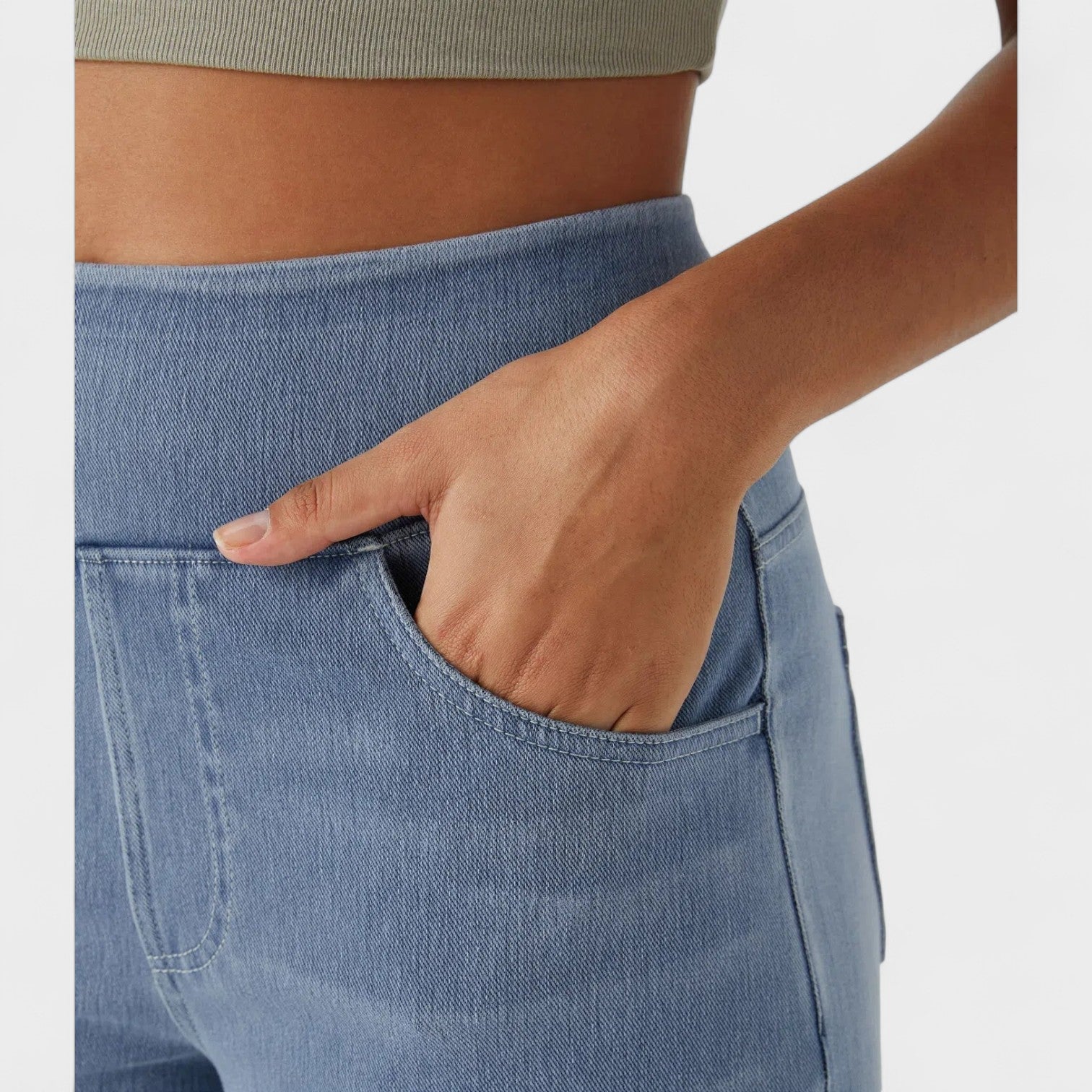 Carlota - Pantalones de mezclilla de corte ancho
